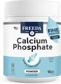Freeda Calcium Phosphate Powder – Kosher Mineral Supplement for Bone &amp Joint Health in Men Women Dogs &amp Cats – Bone Strength Powder with Calcium and Phosphorus – No Vitamin D – Made in USA