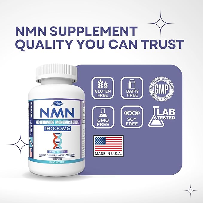 ZYY Magnesium Glycinate 1000mg &amp NMN 18000mg per Bottle 300mg per Serving | Chelated &amp High Absorption Mineral | Real Nicotinamide Mononucleotide Anti Aging
