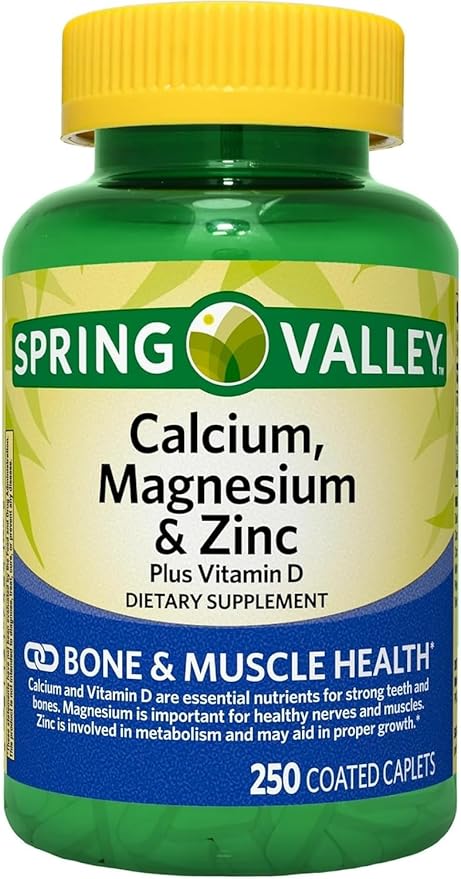 Spring Valley Calcium Magnesium Zinc with Vitamin D3 250 Caplets