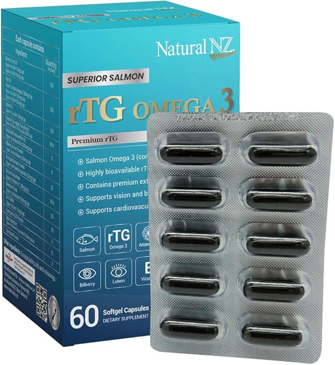 Premium Salmon rTG Omega3 1-A-Day 60 Softgels (3)