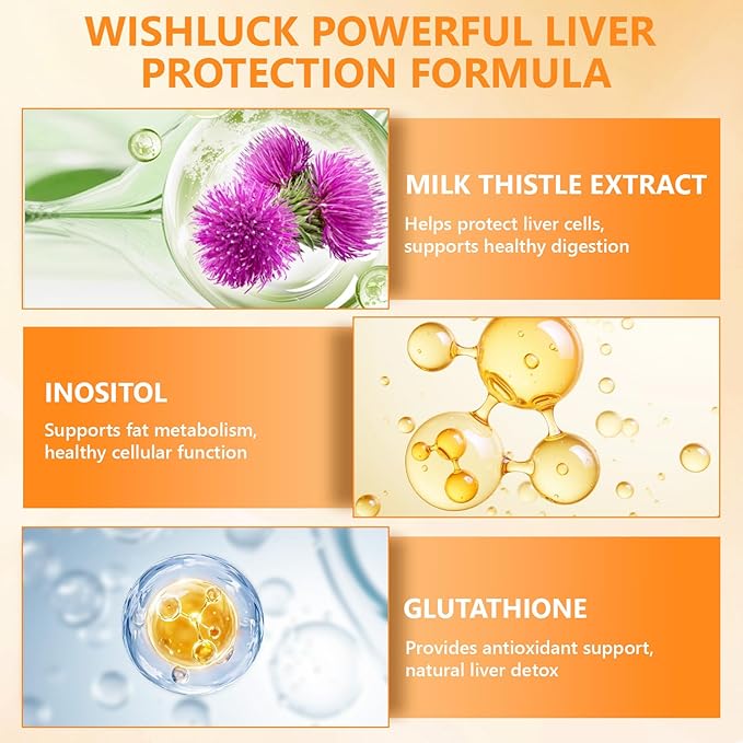 Liver Cleanse Detox for Women: Milk Thistle with Dandelion for Liver Support Inositol &amp Glutathione for Antioxidant Metabolic Health Non-GMO 60 Capsules