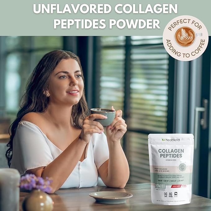 Bovine Collagen Powder Hydrolyzed Multi Collagen Peptides Powder Supplement: for Collagen Protein Coffee and Healthy Hair Skin Nails - 45 Servings (2)
