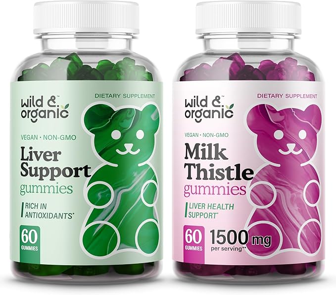 Wild &amp Organic Liver Support Gummies &amp Milk Thistle Gummies