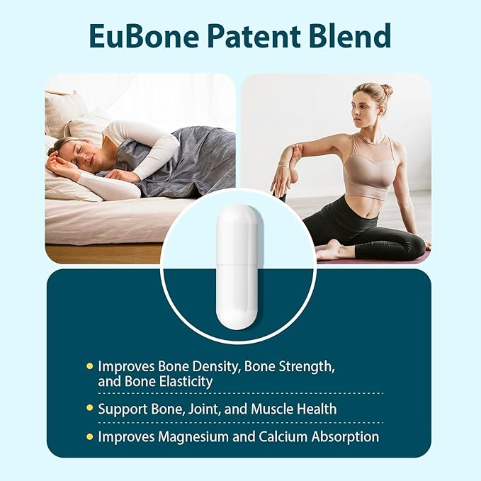 Magnesium Oxide and Glycinate Extra Strength 420mg High Absorption Magnesium Supplement with EuBone and Manganese Support Muscle Joint &amp Bone Health Improve Mood &amp Cognitive 60 Capsules