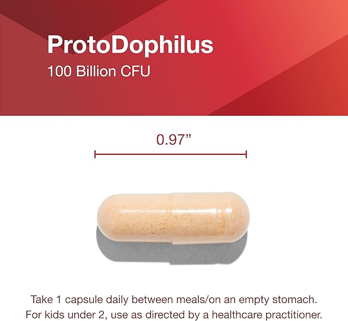 PROTOCOL FOR LIFE BALANCE Proto Dophilus 100 Billion 10 Strains - Support Digestive Gut Health Immune System &amp Detox - Dairy Wheat Soy &amp Gluten Free - Vegan &amp Nut Free - 30 Veg Capsules