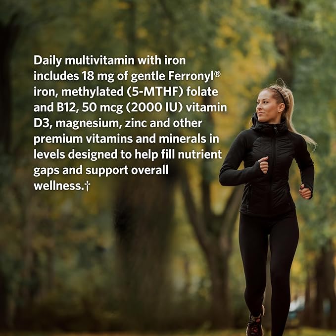Cooper Complete - Basic One Multivitamin with Iron - Daily Multivitamin and Mineral Supplement Plus Fish Oil Supplement - 60 Day Supply