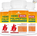 Heme Iron Supplement for Women and Men - Easy to Absorb -Gut Friendly Iron Supplement with Folate Vitamin C and Vitamin A - Vegan - 180 Caps
