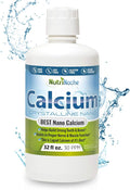 NutriNoche Liquid Calcium Supplement - 99.99% Ultra Pure Crystalline Nano Calcium for Women Men &amp Children - Calcium Citrate Alternative - Absorbed at a Cellular Level Sublingually - 30 ppm