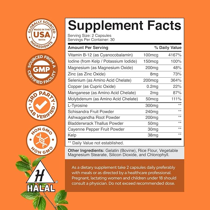 Bundle of Green Coffee Bean Extract for Uric Acid Cleanse &amp Detox with Turmeric Tart Cherry &amp Celery Seed and Herbal Thyroid Support Complex with L Tyrosine Bladderwrack Selenium &amp Pure