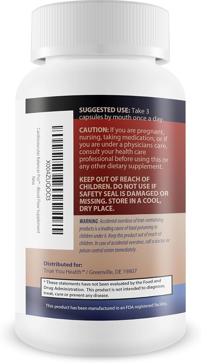 Cardiovascular Balancer Pro - Our Best Blood Flow Supplement for Full Circulatory System Health - Circulation Supplements for Men &amp Women - Circulation and Vein Support Vitamins for Cardio Balance