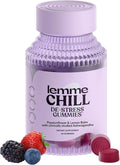 Lemme Chill Stress Relief Gummies with 300mg KSM-66 Ashwagandha Lemon Balm Passionflower &amp Goji to Support Relaxation Healthy Cortisol &amp Sleep - Gluten-Free Non-GMO Mixed Berry (60 Count)