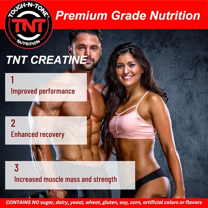 TOUGH-N-TONE 100% Pure Creatine Monohydrate Powder the purest Pharmaceutical Grade creatine monohydrate