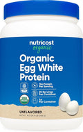Nutricost Organic Egg White Protein Powder (1LB) 25 Servings Per Container - GMO-Free Gluten-Free