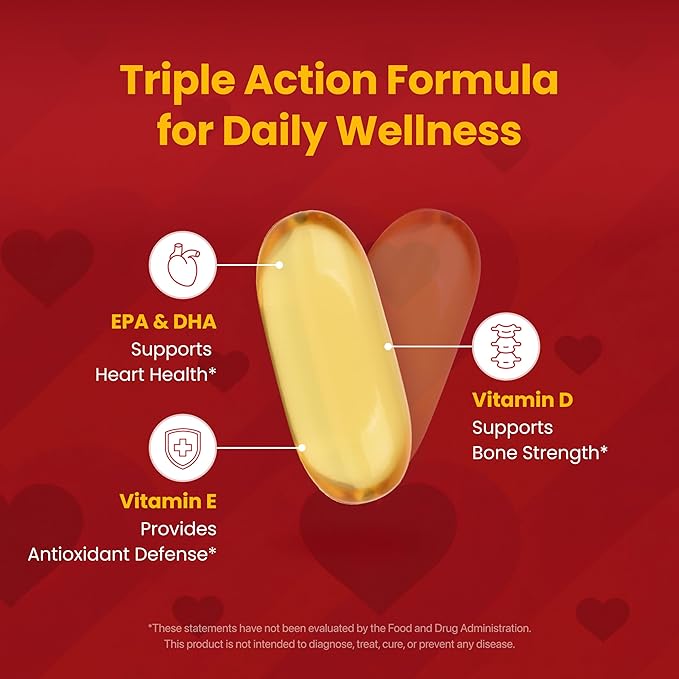 NTG Omega 3 Plus Vitamins – Vegan Algal Oil with Vitamin D3 &amp E High Purity TG DHA EPA Heart Brain Eye Bone Health Support Solvent-Free Water Extraction (30 Softgels x 1020mg)
