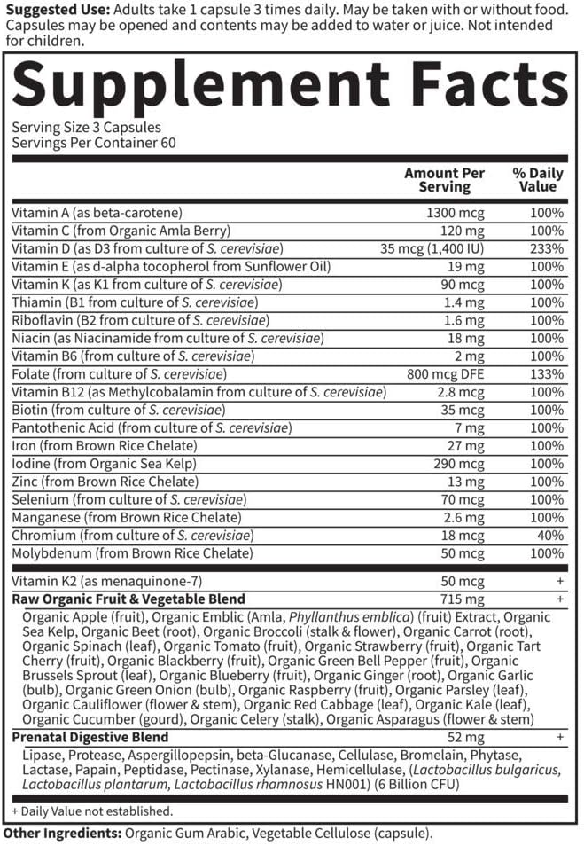 Garden of Life Vitamin Code® RAW Prenatal™ 180 Vegetarian Capsules
