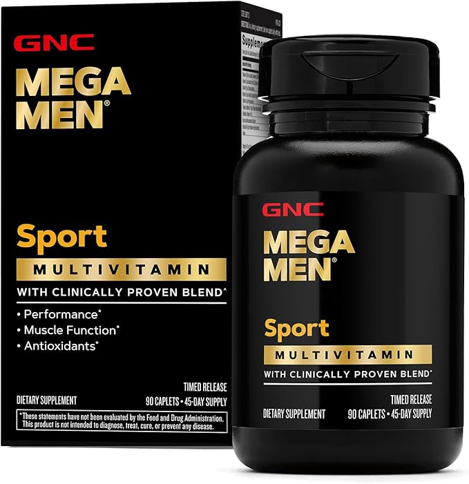 GNC Mega Men Sport Multivitamin | Performance Muscle Function and General Health | 90 Count