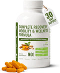Turmeric Curcumin Supplement with Ginger Boswellia Bromelain &amp Black Pepper – High in Antioxidants – Supports Joint Health Mobility &amp Recovery – Natural Non-GMO Third-Party Tested – 90 Ca