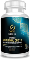 ACTIF Super Ubiquinol CoQ10 with Enhanced Mitochondrial Support Non-GMO Made in USA 200mg 120 Count