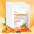 10-in-1 Turmeric Supplement Softgels 95% Curcumin for 1000mg Made Mct Oil 60-Day Supply with Black Pepper Ginger Propolis Powder Black Seed Oil Saw Palmetto Oil Zinc Vitamin D3 E More 4 Bag