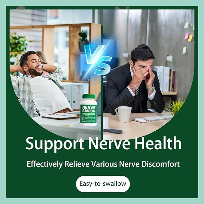 Advanced Nerve Support with B Vitamins &amp Herbal Extracts - 60 Capsules