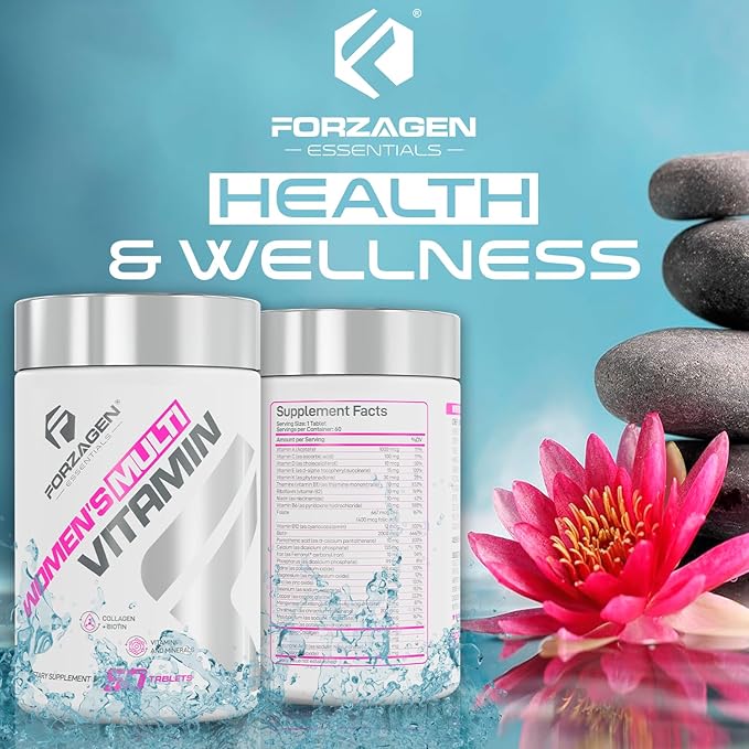 Forzagen Essentials Women's Multi Vitamin with Collagen and Biotin Complete Vitamin and Mineral Supplement 60 Tablets