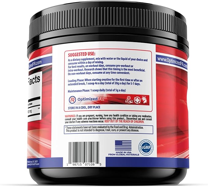 Code 3 Micronized Creatine Monohydrate 5g Per Serving Unflavored 60 Servings (2-Month Supply) for First Responders
