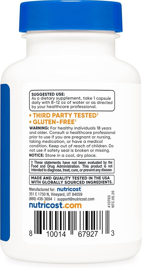 Nutricost KSM-66 Ashwagandha Root Extract 600mg 60 Veggie Caps (2 Bottles) - 5% Withanolides - with BioPerine