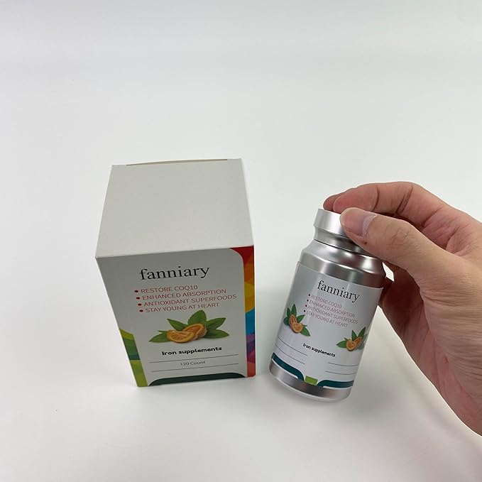 Iron Supplement with Vitamin C – High Absorption Gentle on Stomach Supports Energy &amp Daily Wellness – Vegan
