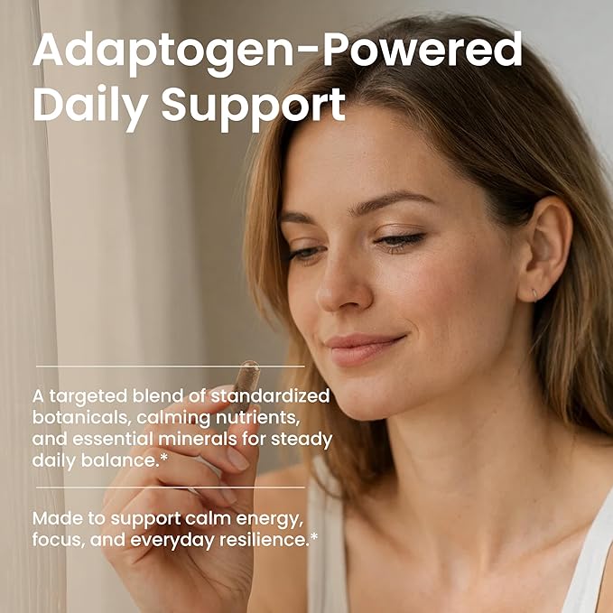 Cortisol Balance Supplement – Supports Stress Focus &amp Daily Energy – with Ashwagandha Rhodiola Rosea L-Theanine Magnesium Zinc &amp B6 – Adaptogen Formula – Vegan Capsules