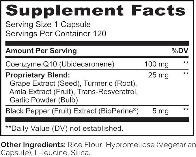 NATURELO Whole Food CoQ10 with Heart Health Blend Powerful Antioxidant for Energy Production 120 Capsules (Pack of 2)
