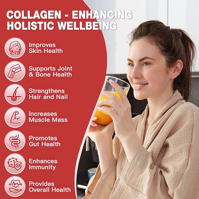 DRFOSTER Multi-Collagen-Peptide-Powder with Probiotics 50 Servings of Hydrolyzed Collagen Peptides with Hyaluronic Acid Biotin &amp Multivitamins - Supports Skin Hair Nails Health