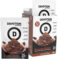 Devotion Nutrition Brownie Batter Protein Powder for Shakes Baking Brownies Desserts – 20g Whey Isolate &amp Casein Blend – No Added Sugar Low Carb Gluten-Free Keto-Friendly with MCT – 12 Packe