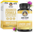 Ancient Bliss Liver Love - Natural Milk Thistle Liver Detox and Liver Health Cleanse Supplement - Support Healthy Liver in Men and Women - 60 Capsules - with Burdock Dandelion Cloves and More