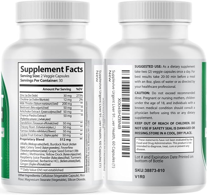 Urgent Liver 911 Herbal Liver Support Supplement Liver Cleanse Detox &amp Repair Formula with Milk Thistle Silymarin Dandelion Root and Artichoke Extract for Liver Health 60 Capsules (3)