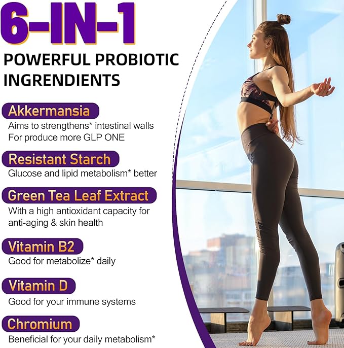 Akkermansia Supplement - 300 Billion AFU Akkermansia Muciniphila Akkermansia Probiotic for Women &amp Men for Boost Digestive Gut Immunity Enhances Gut Lining Function &amp Intestinal Walls 1