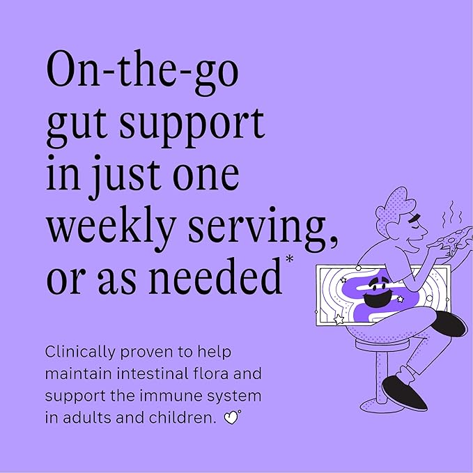 Florax - Liquid Probiotic - On-The-go Gut Support for Women Men and Children - Vegan Gluten Free Lactose Free Soy Free and Preservative Free - Grape Flavor - 5 Vials