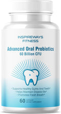 Oral Probiotics Supplement with Prebiotics - Odorless Breath for Adults - Supports Healthy Teeth Gums Mouth and Fresh (60 Capsule)