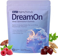 DreamOn Sleep Optimization Gummies for Adult with Reishi Cordyceps Lions Mane Turkey Tail L-Theanine Magnesium &amp 2.5mg Melatonin for Sleep Support 60 Gummies