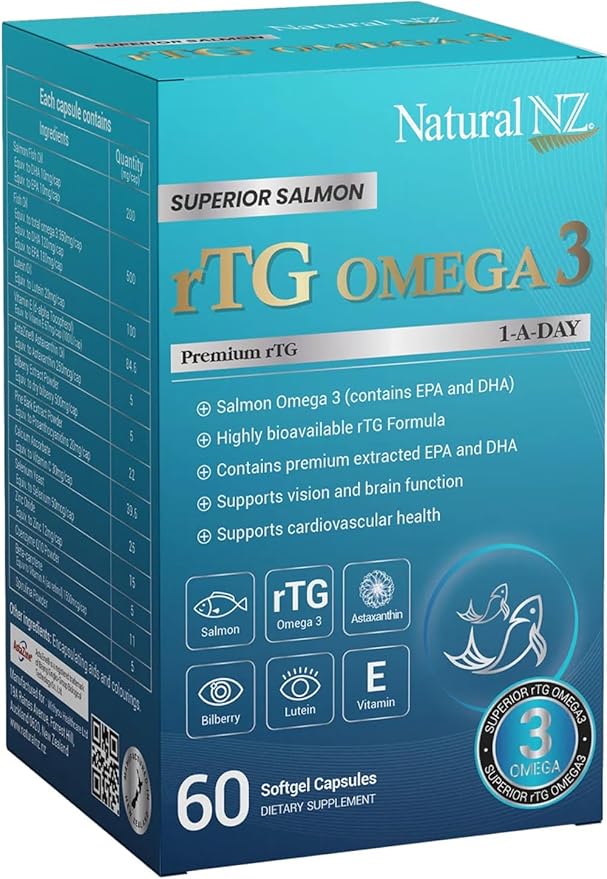 Premium Salmon rTG Omega3 1-A-Day 60 Softgels (3)