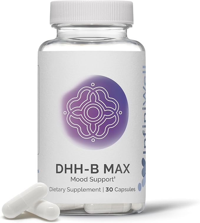 InfiniWell DHH-B Max - 15mg DHH-B Mood Support Supplement - 20x More Potent Than Standard Magnolia Bark Extract - Promote Relaxation Calm Cognitive Clarity &amp a Healthy REM Sleep Cycle (30 Capsul