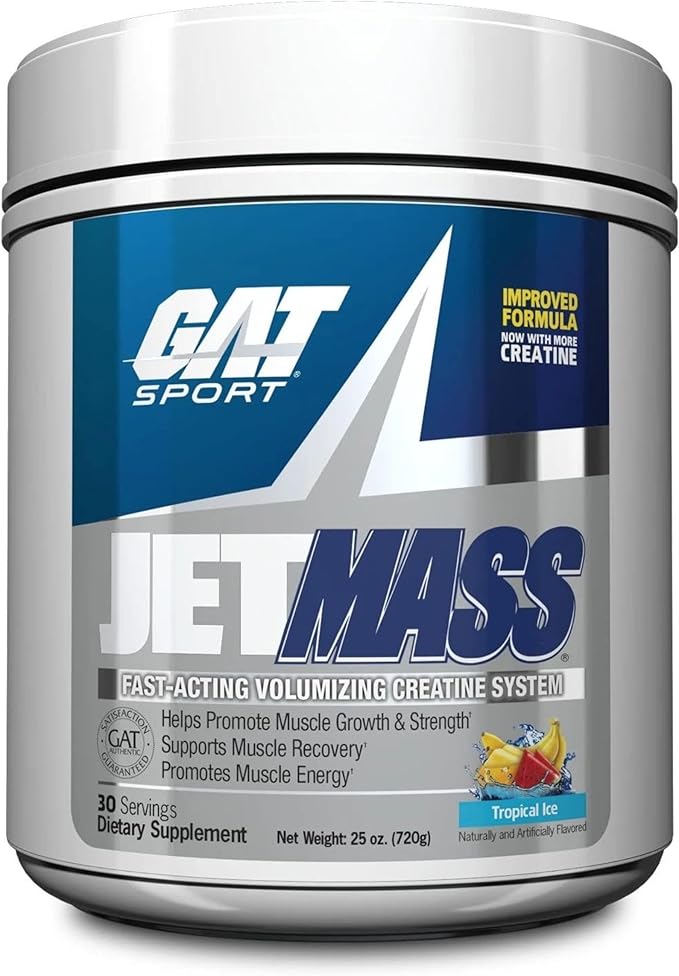 GAT SPORT JetMass Fact-Acting Volumizing Creatine System 30 Servings (Tropical Ice)