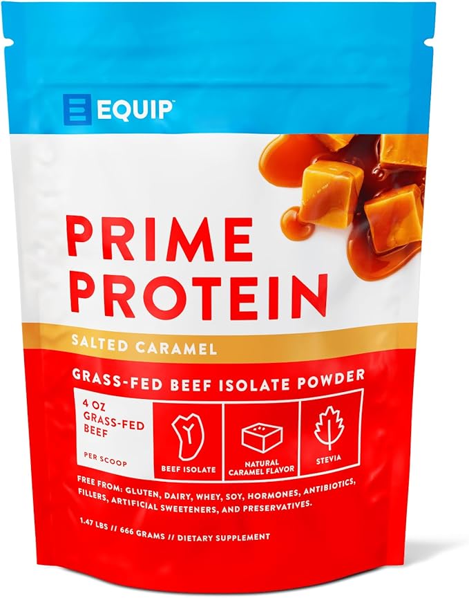 Equip Foods Prime Protein Powder Vanilla &amp Prime Protein Powder Salted Caramel