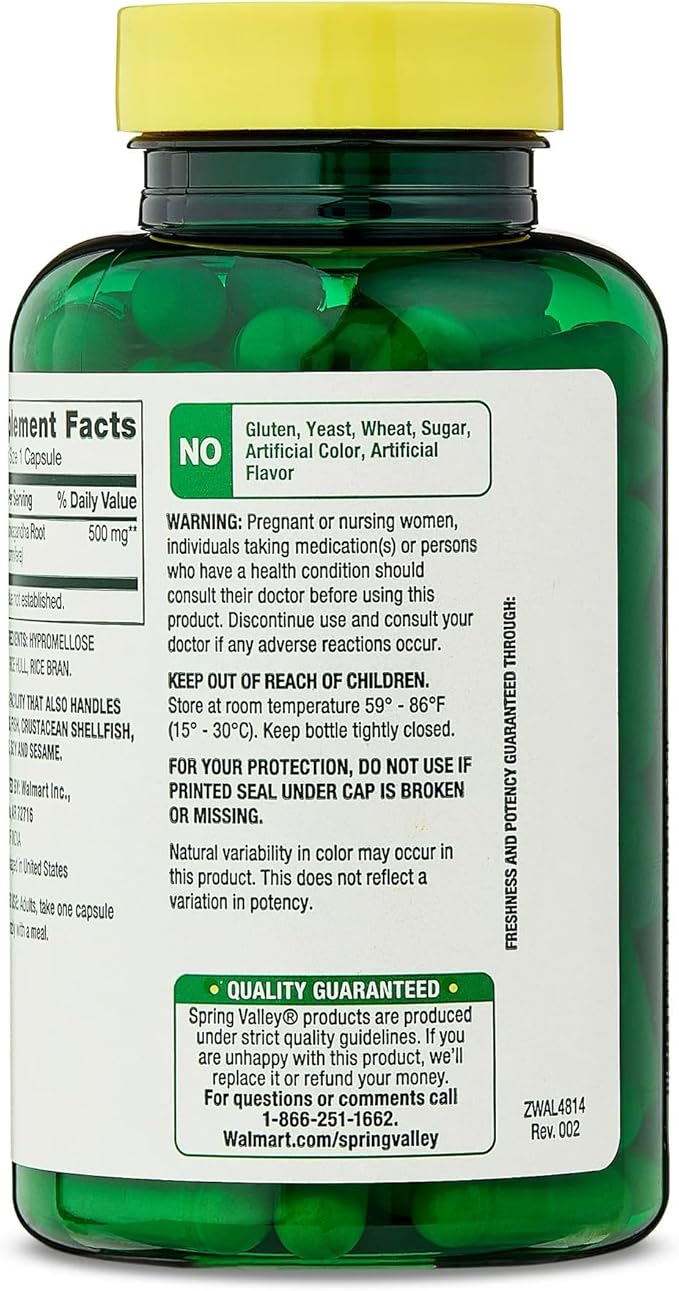 SUREFECT Spring Valley Ashwagandha Root Powder General Wellness Dietary Supplement Vegetarian Capsules 500 mg 60 Count Organizer.