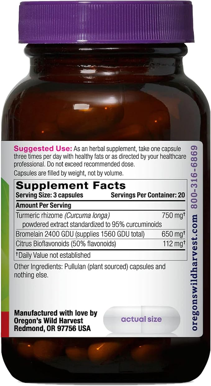 Oregon's Wild Harvest TurmeriPro™ Capsules Non-GMO Herbal Supplements 60 Count