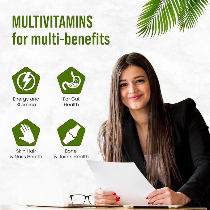 Himalayan Organics Multivitamin with Probiotics for Men &amp Women with 45 Ingredients - 60 Tablets