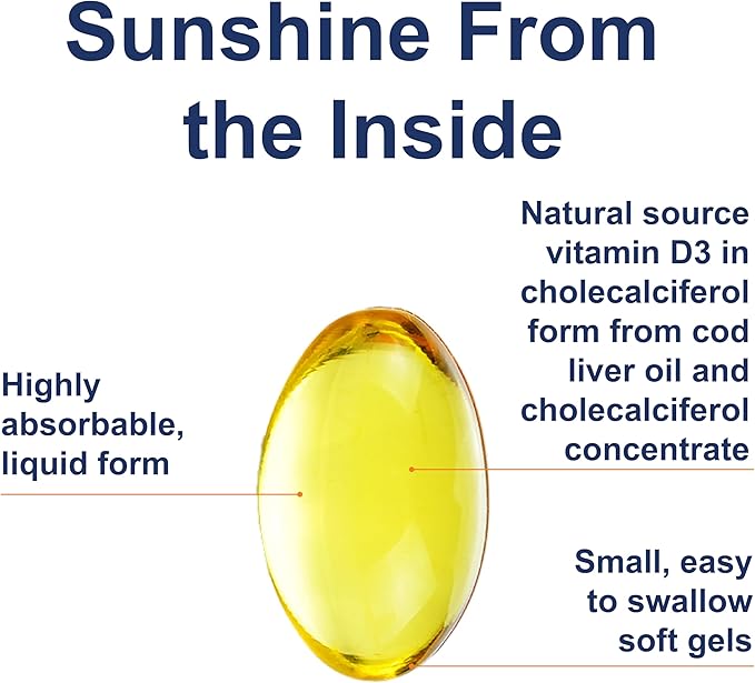 Carlson Solar D Gems 4 000 IU D3 + 115 mg Omega-3s 360 Soft Gels