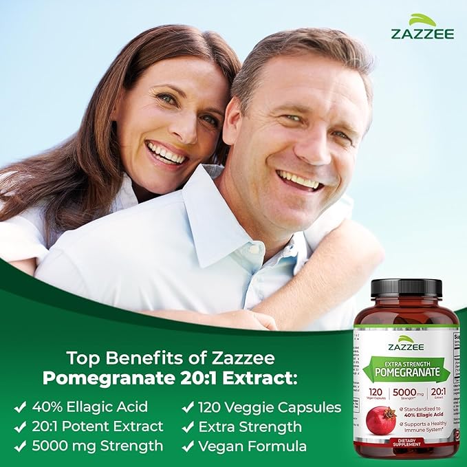 Zazzee Ultimate Anti Aging Antioxidant Bundle | Polyphenol Rich 10:1 Blueberry Extract and Super Concentrated Grape Seed with 20:1 Extra Strength Pomegranate Extract | Non-GMO Vegan &amp ISO Lab Test