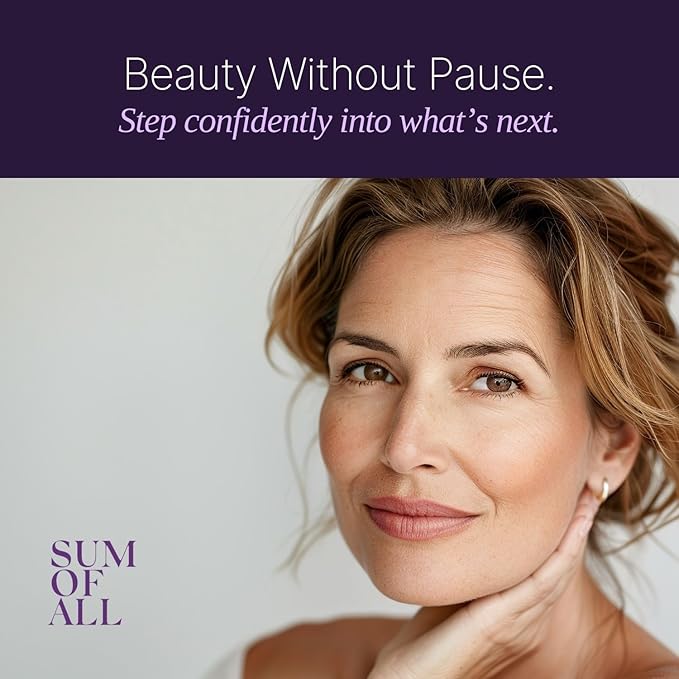 Sum Of All Energizing Day Cream Tx for Face with Vitamin C and E Pea Complex Hydrating Lightweight Daily Facial Moisturizer Fragrance-Free Menopause Skincare for Women 1.7 fl oz