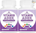 ADEK Vitamins Supplement Vitamin A + Vitamin D3 + Vitamin E + Vitamin K1 + Vitamin K2 ADK Vitamin Supplement with Minerals and Antioxidants Gluten-Free 120 Capsules