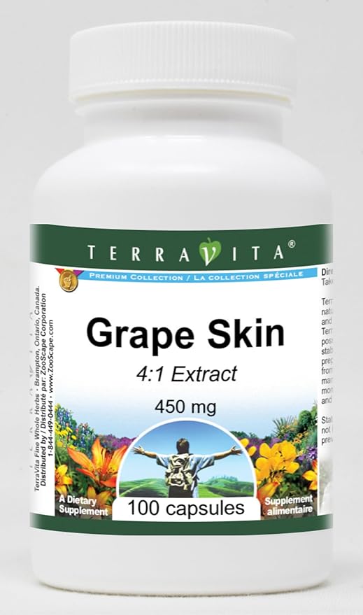Grape Skin 4:1-450 mg (100 Capsules ZIN: 520352)